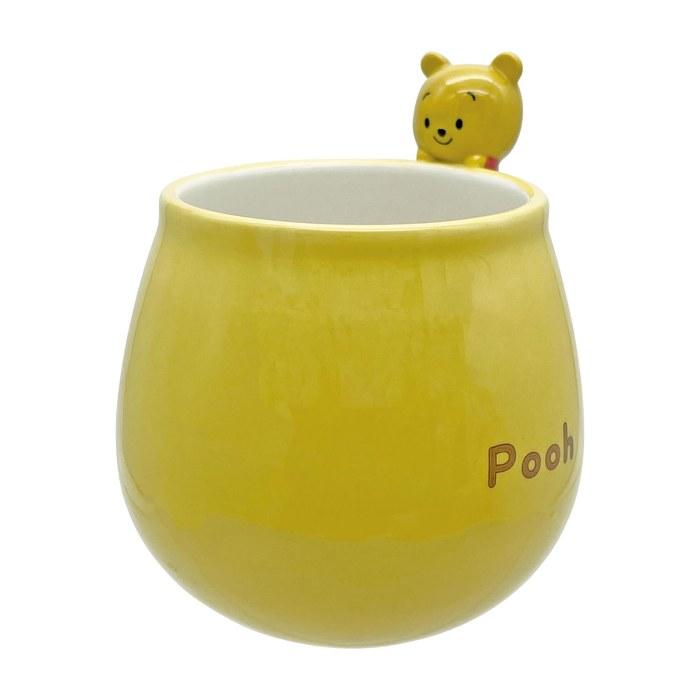 Disney “Winnie the Pooh” Yululun Figure Mug, 340ml, Yellow, san4532-6