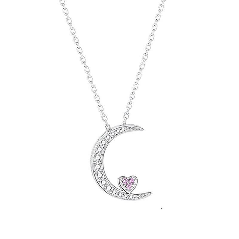 Korean-Japanese Star Moon Heart Necklace: Trendy, Simple, Cool Style for Women