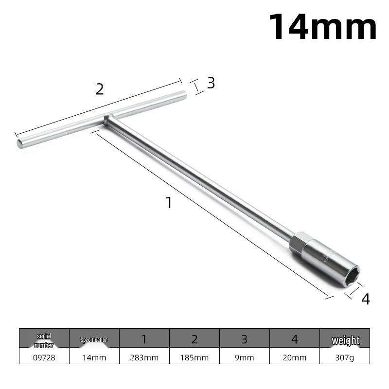 Longdexin T-Handle Multi-Functional Hex Socket Wrench for Car and Motorcycle Repair