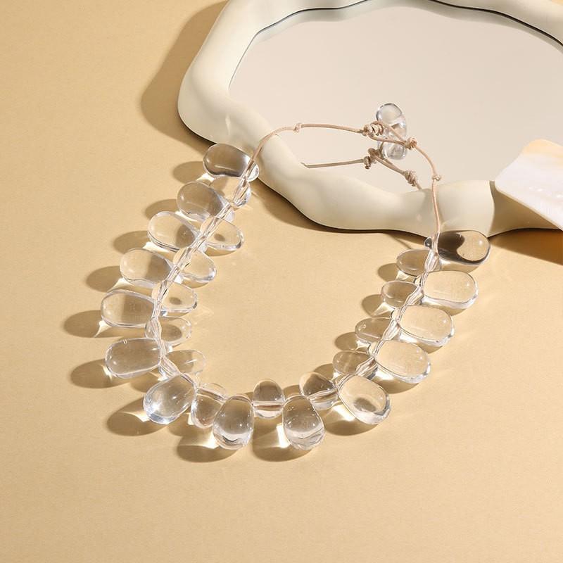 Fashion Water Drop Resin Necklace - Versatile High Quality Jewelry Daily Wear