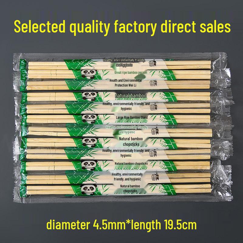 ZISIZ Disposable Bamboo Chopsticks, 100 Pairs