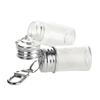 7/10Ml Storage Bottle With Love Keychain Transparent Glass Bottles Aluminium Cap Empty Jars Liquid Containers Dispenser Decor
