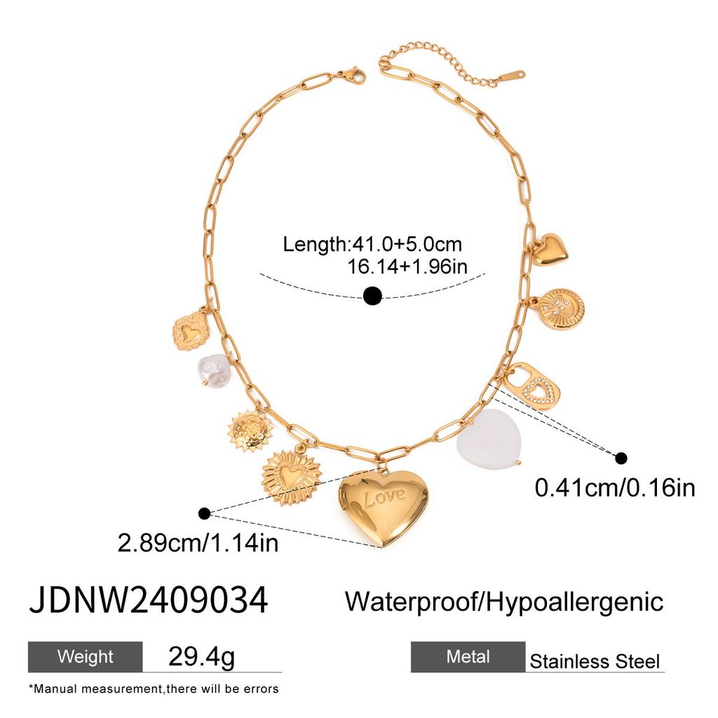 Titanium Steel Shell Necklace - Luxurious and High-end Beach Vacation Style Collar Chain - Stainless Steel Accessory