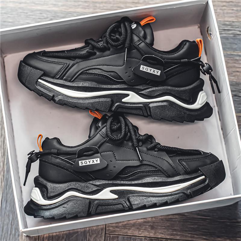 

Мужская обувь 2025 лето новая спортивная повседневная для бега для подростков для увеличения роста белые дышащие нескользящие папины модные туфли 44