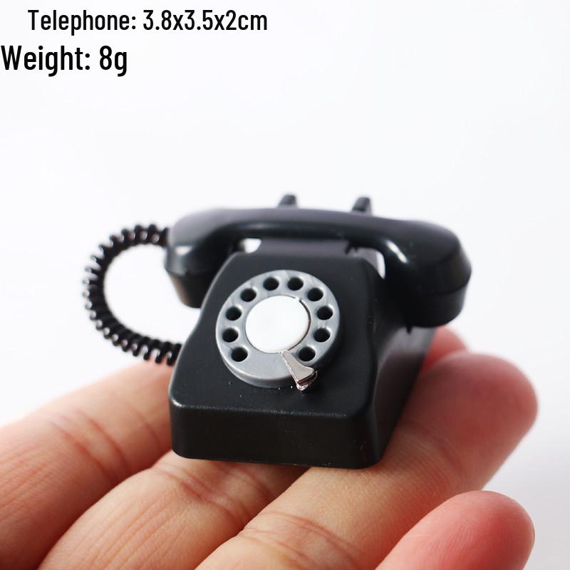 

Ностальгическая ретро миниатюрная модель телефона для кукольного домика для украшения дома
