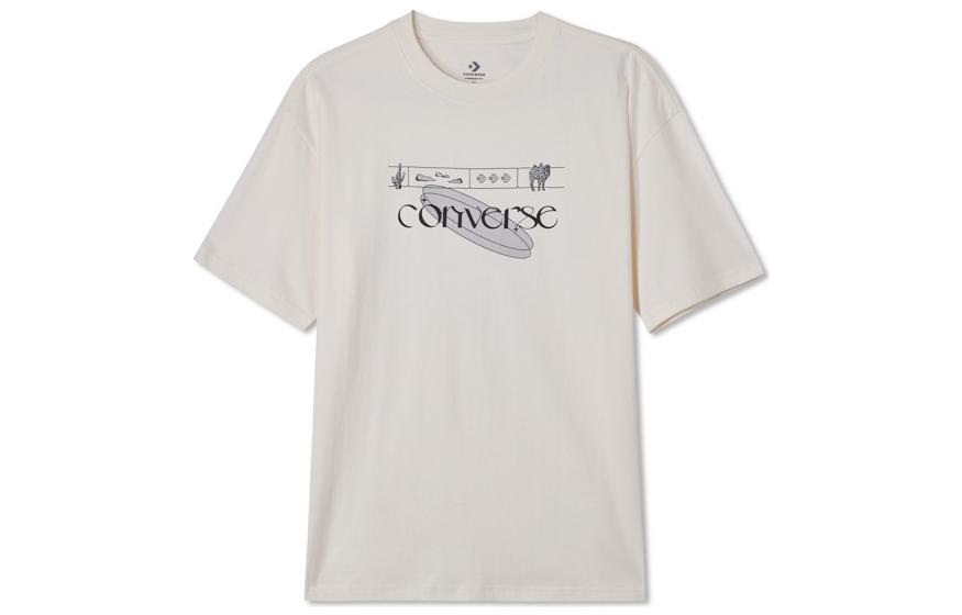 Converse T Shirts Unisex Gray Crew Neck Moderate Straight Fit 10024870-A01 XXL