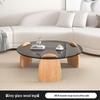 Nordic Minimalist Round Tempered Glass Coffee Table for Living Room - Elegant Light Luxury Italian Style for Small Apartments