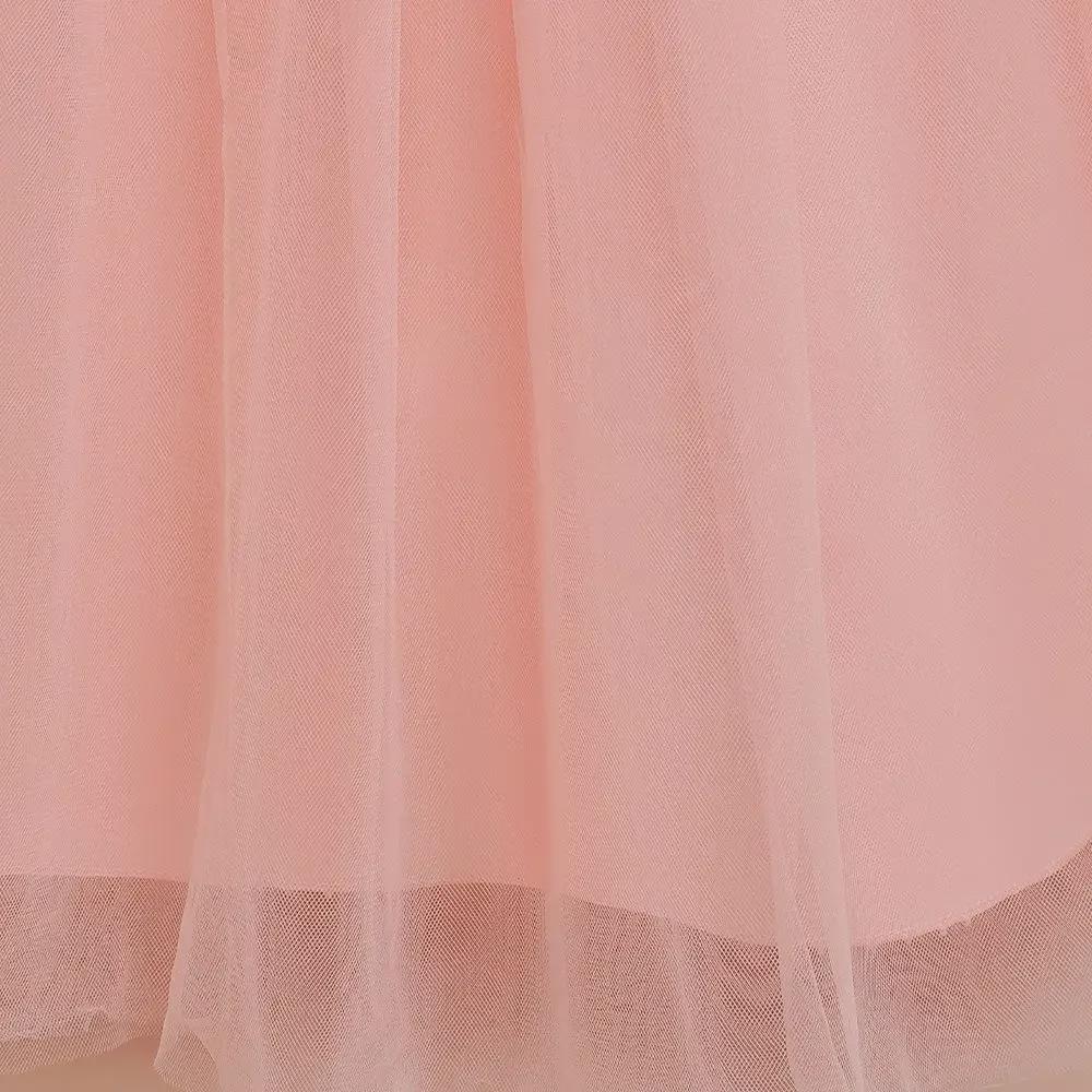 Girls' Embroidered Lace Flower Princess Dress