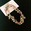 Bohemian Double-layered Sweater Chain, Irregular Colorful Beaded Long Necklace, Vintage Light Luxury Collarbone Chain