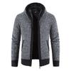 Suéter de lã slim fit masculino de inverno, suéter de malha grosso, moda jovem, jaqueta casual com capuz