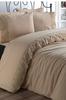 Ceylin Duvet Cover Set 6pcs, Duvet Cover 200x220, Bedsheet 240x260 Cotton Fabric, Full Size, Double Size Beige