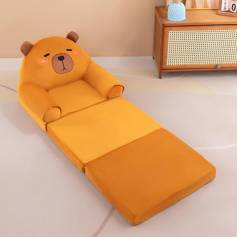 Canapea extensibilă triplă pentru copii cu desene animate - Scaun leneș drăguț și confortabil pentru grădiniță