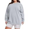Plus Size Sweatshirt For  Women Oversized Crewneck Long Sleeve Pullover Tops