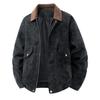 New PU leather jacket men's American retro tooling style spring and autumn loose casual high street lapel jacket