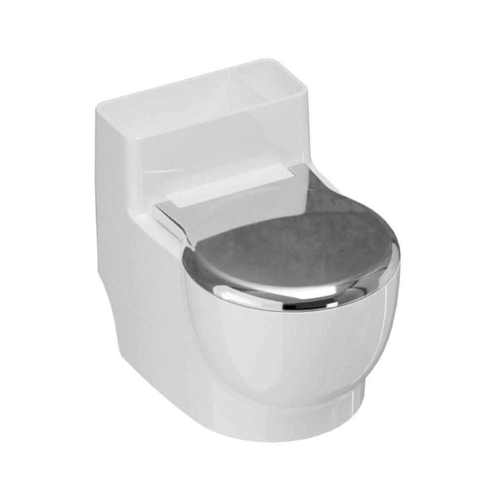 Wall-Mounted Toilet Shaped Cat Water Dispenser Stainless Steel Split Design Dog Drinking Bowl Simulation Closestool With Lid