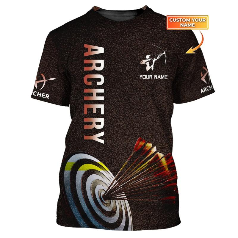 Individuelles Namens Bogensport T-Shirt Trikot Für Männer Sommer Kurzarm T-Shirts Für Bogensport-Liebhaber Neu Bei Herren Bogenschützen T-Shirts