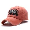 New Polar Bear Washed Embroidered Baseball Cap Ladies Vintage Casual Fishing Cap Men's Outdoor Sun Hat