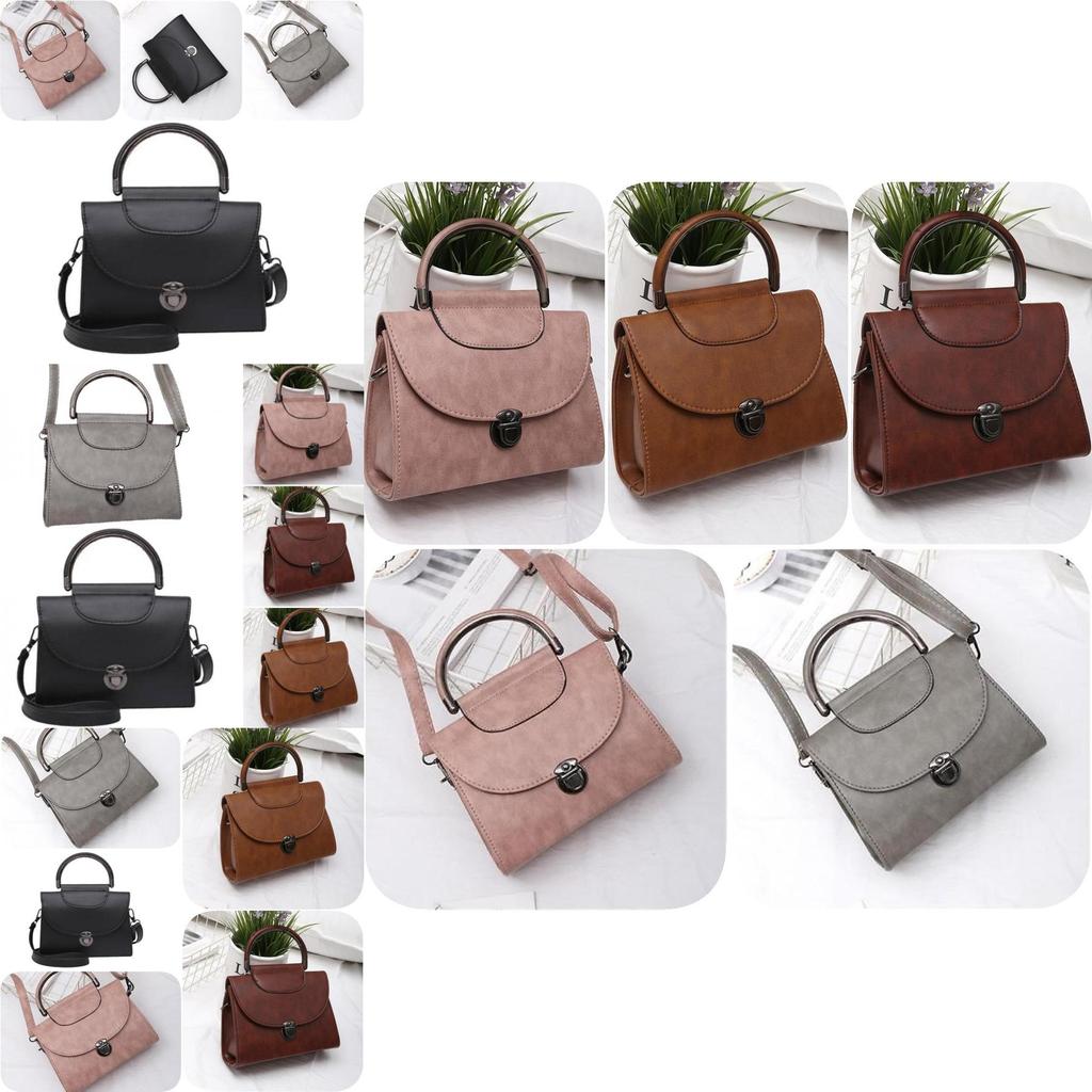 Trendy Lock Closure Pu Leather Handbag 2024 Versatile Commuting Urban Fashion