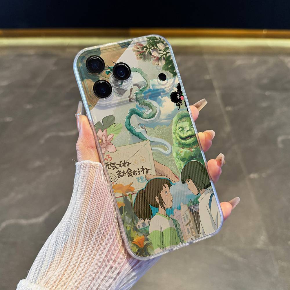 

S-Spiriteds-Flower-A-Away Phone Case For iPhone 17,16,15,14,13,12,11 Pro,Max,Plus,X,XS,XR,SE4,E Mini Transparent Soft Cover iPhone15