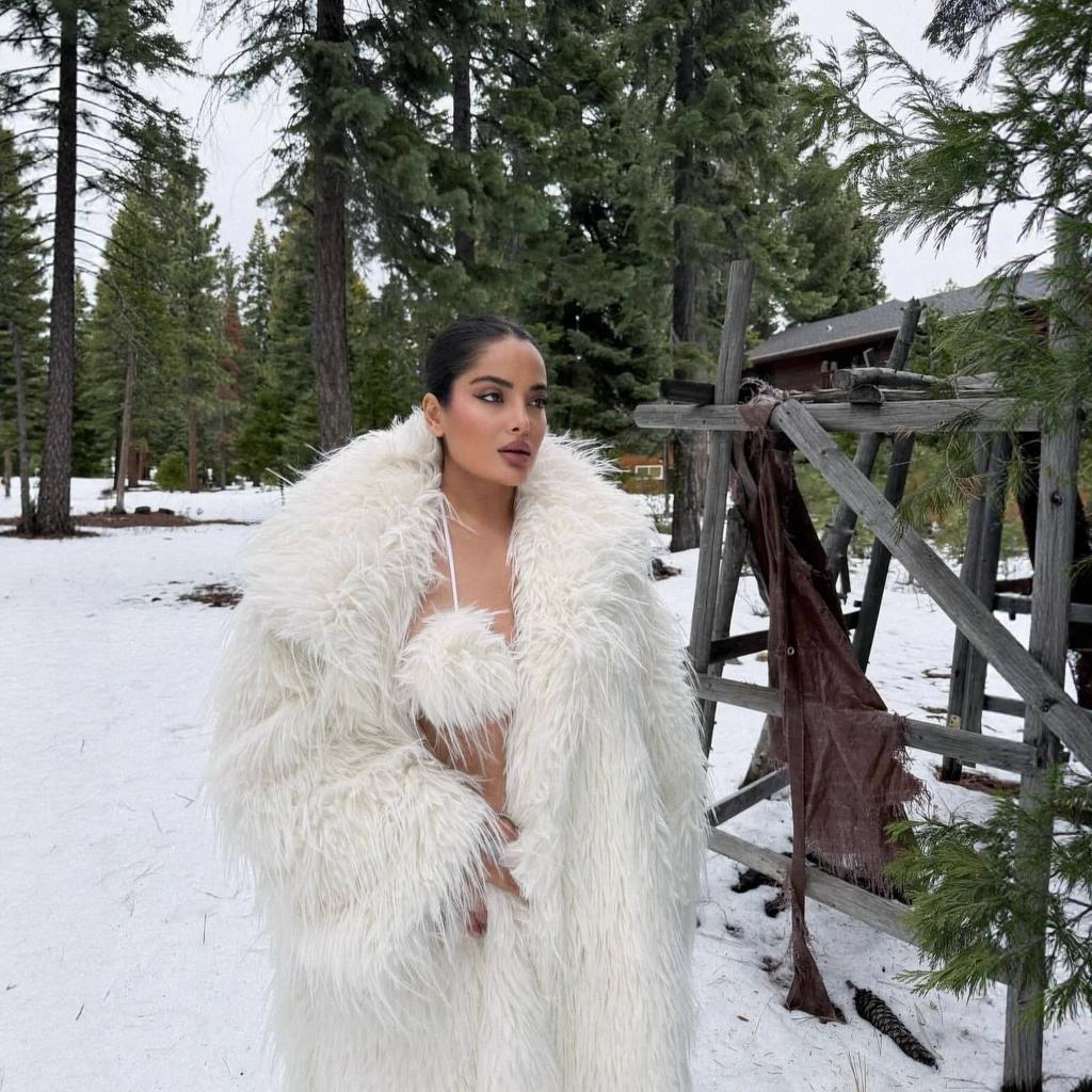 Women's imitation fur plush clothes extended artificial fur coat winter thickened warm fur coat