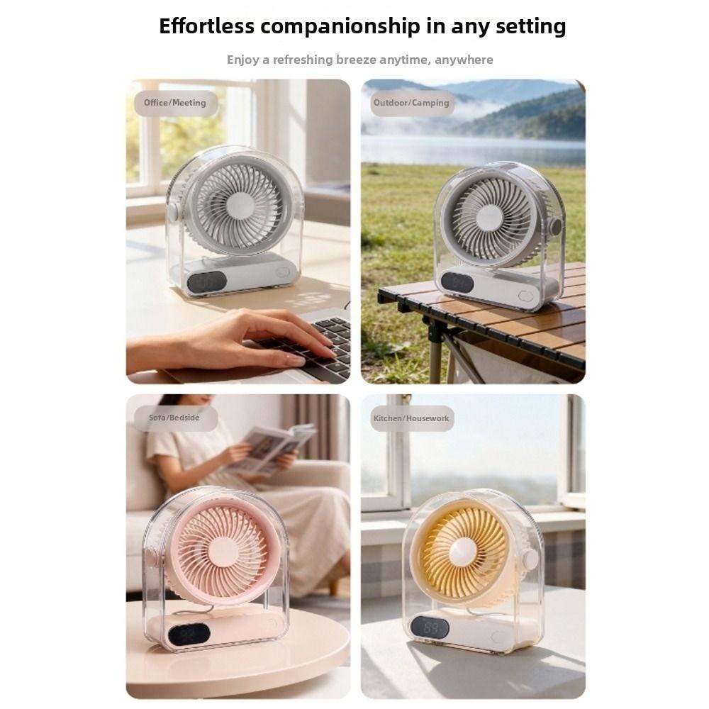 Silent USB Fan 5 Speed Mini Desk Cooling Fan Long Lasting Table Fan Home Office Use