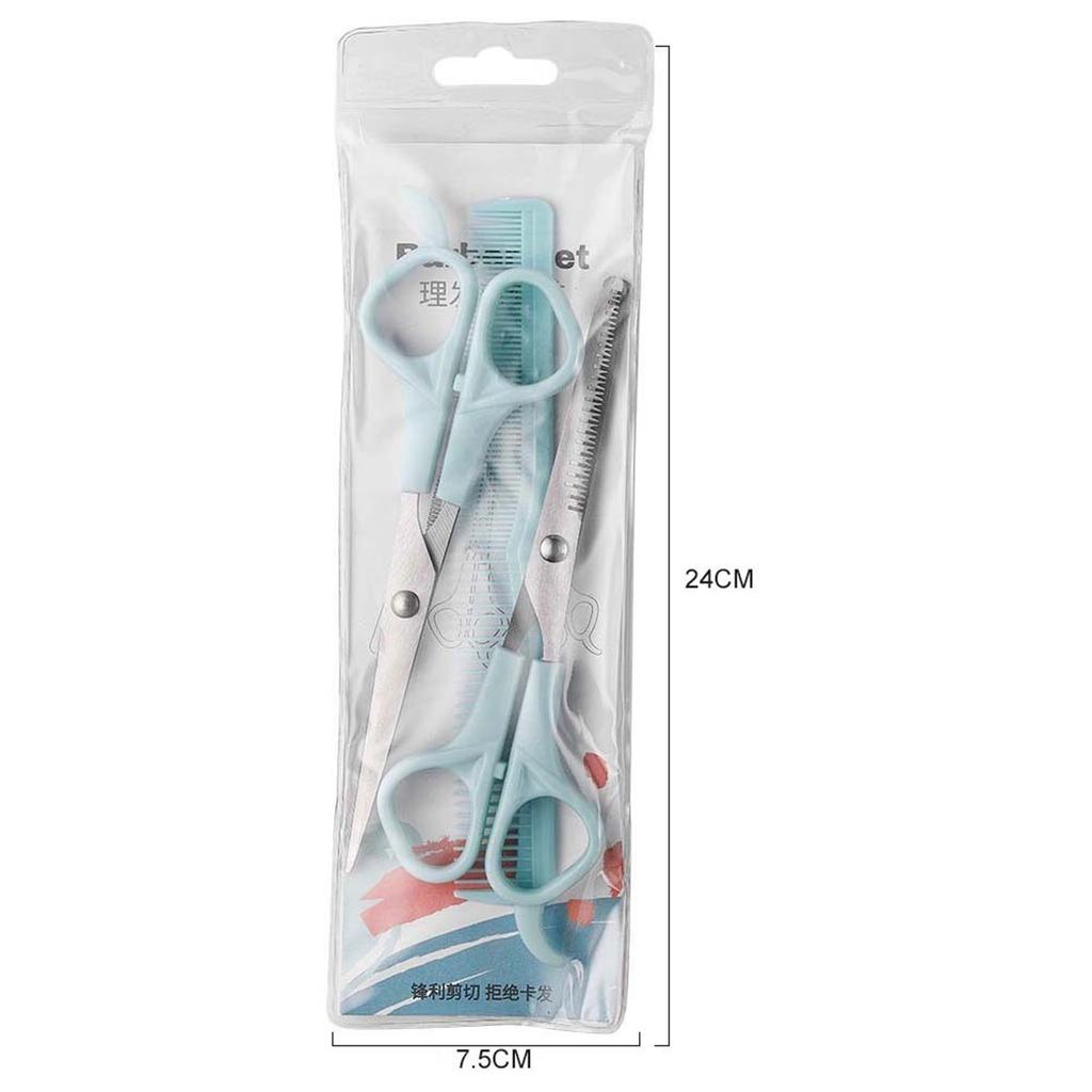 Hair Cutting Set With Bangs, Hair Scissors For Thinning Teeth, Flat Cutting Tools, Stainless Steel Hair Scissors