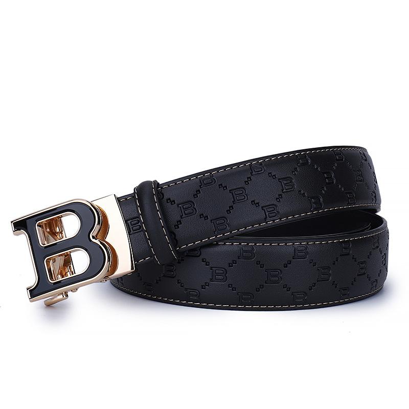 

Четыре сезона в наличии новый мужской ремень из сплава с автоматической пряжкой кожаный ремень высокого класса из британской воловьей кожи брюки ремень 130cm