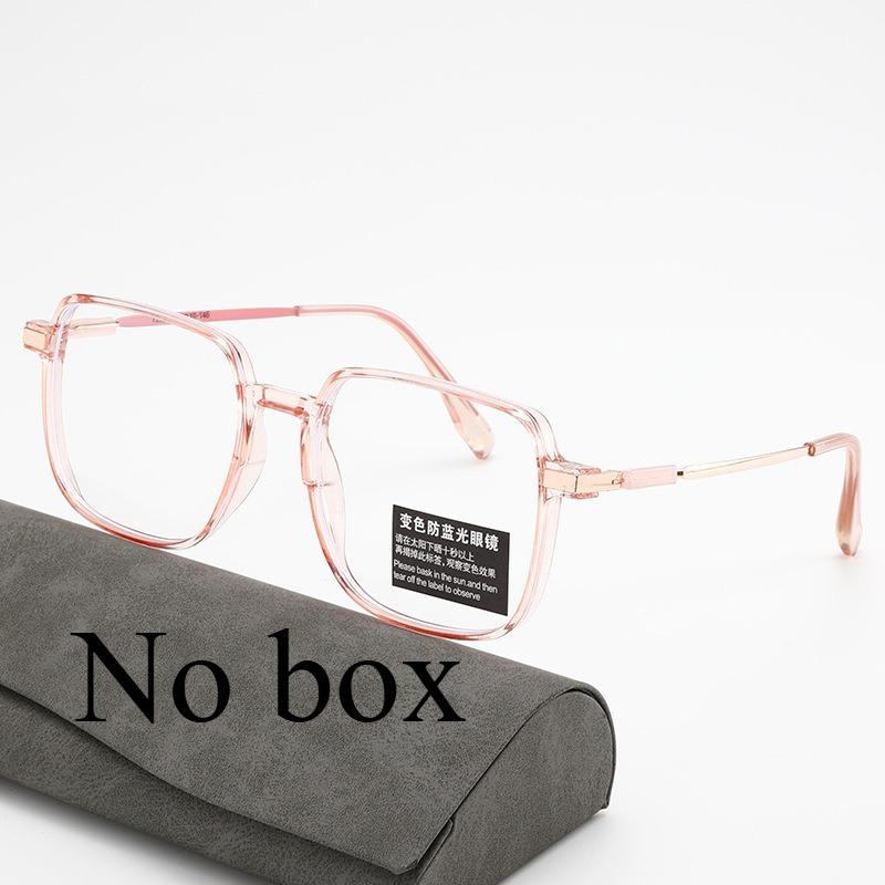 

New Photochromic Glasses for Women with Large Frames, Ultra Light and High Aesthetic Value, Anti Blue Light Glasses розовый