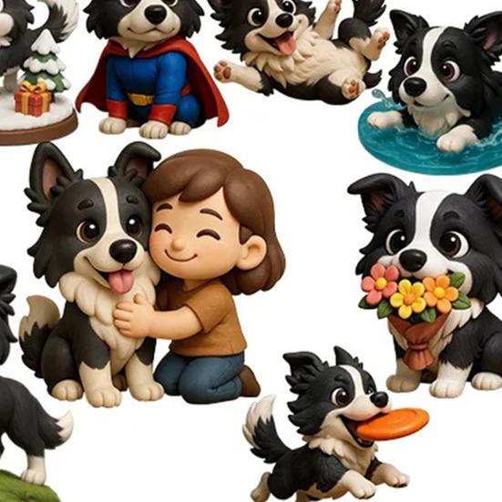 2025 Dog Advent Calendar 24 Days Cute Dog Ornaments Labrador German Shepherd Christmas Countdown Calendar Collectible Holiday Gift for Dog Lovers