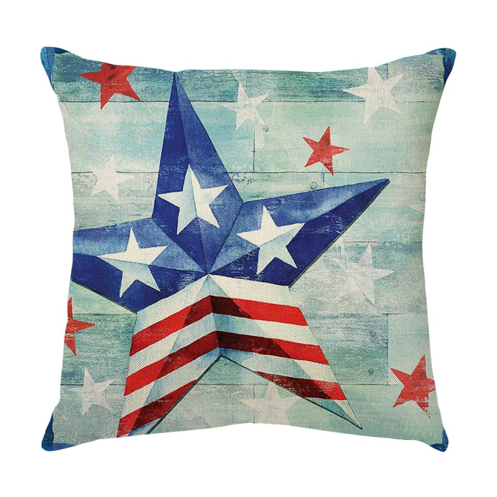 Independence Day Pillowcase Cartoon  Linen Digital Printing Pillowcase