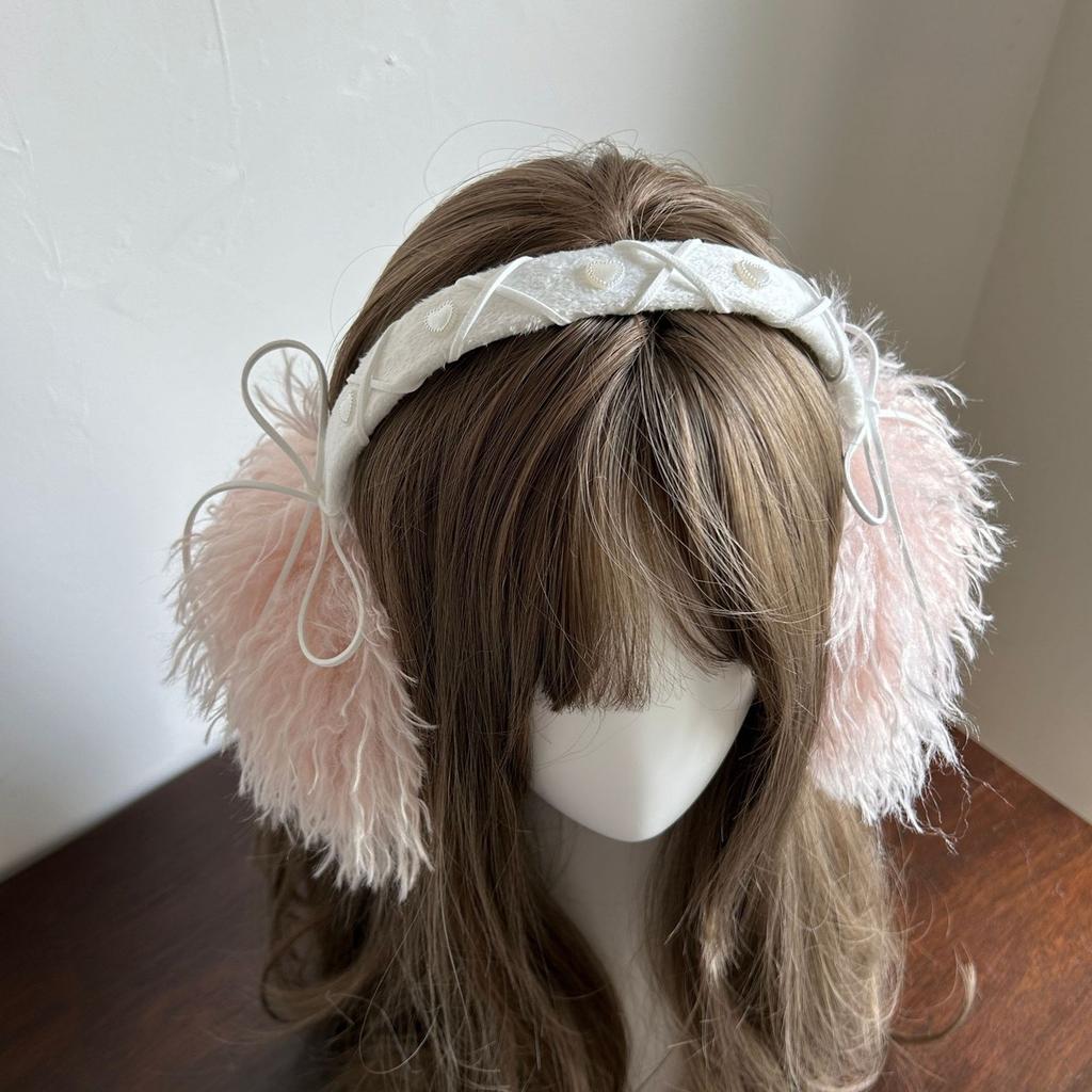 Lovely Winter Earmuff Soft & Warm Ear Covers for Women Teens Girl Furry Plush Ear Protectors Outdoor Activity Ear Muffs