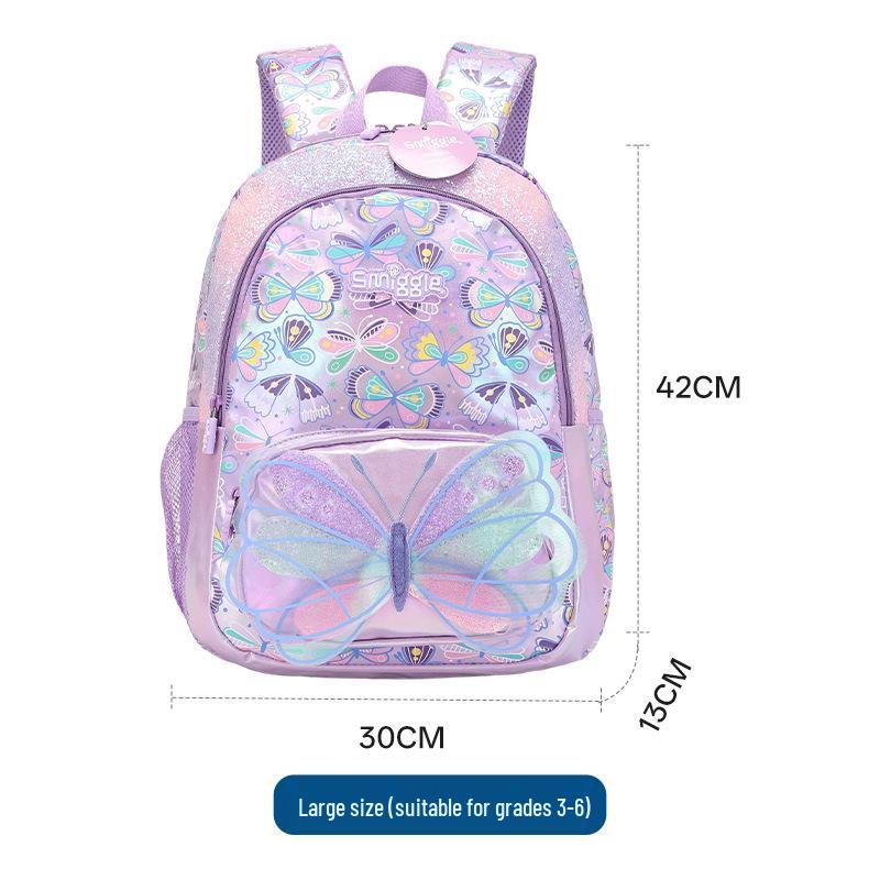 

Butterfly Dream Premium Leather School Backpack for Girls (Grades 3-6)