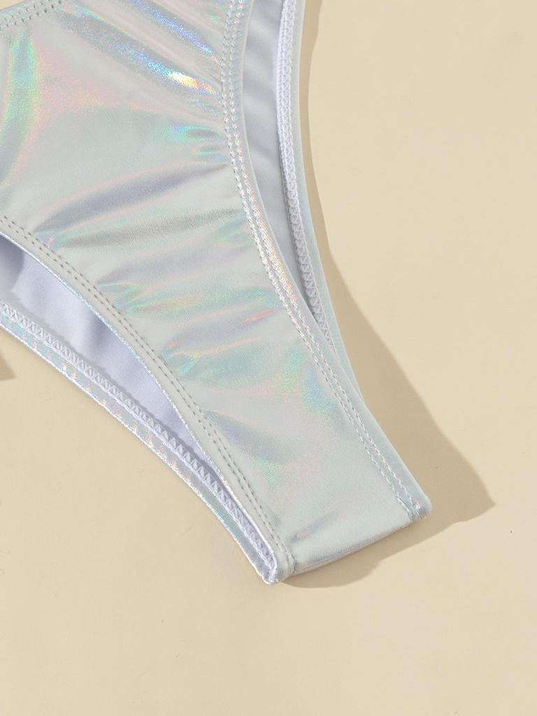 2024 Electric Music Festival Glitter Tassel Swimsuit: Sexy Three-Piece Set for Women.