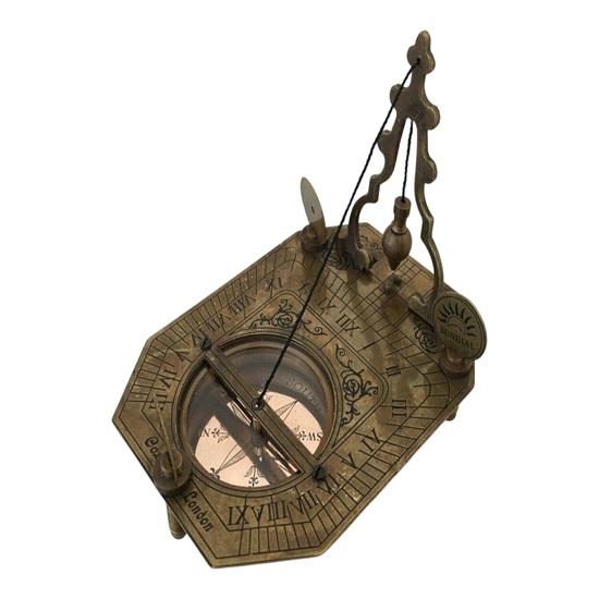 Brass Sundial Compass 12.7 cm Nautical Maritime Decor, London Made