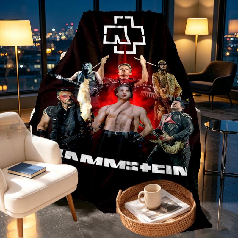 Rammstein Print Blanket - Soft & Comfortable, for Bedroom, Travel, Sofa, Home Decoration - Birthday Christmas Gift for Friend