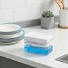 Sponge Holder Press Dishwashing Soap Box Kitchen Sink Organizer Rack  Dishwashing Area