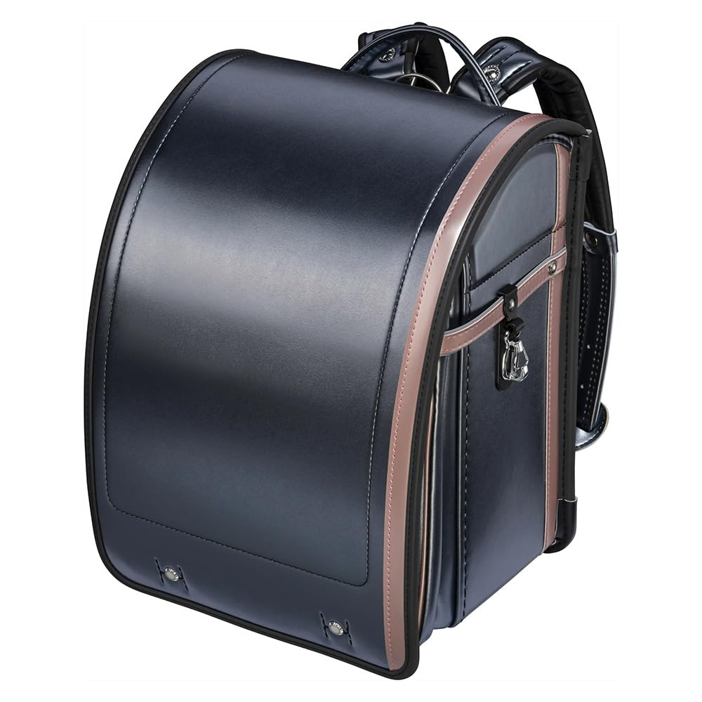 

School Official Neo Metal Wide Made in Japan warranty Boys Clarino A4 flat file and tablet compatible Large capacity storage Metal black x champagne