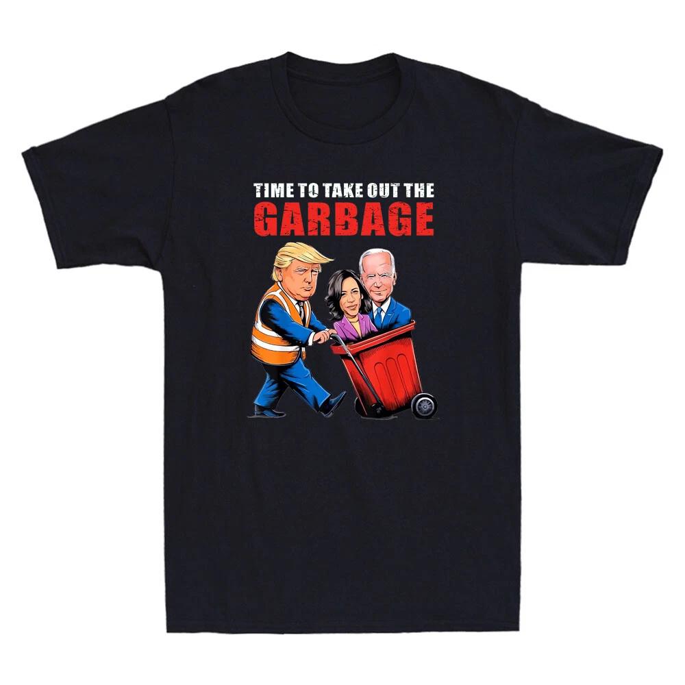 Time To Take Out The Garbage Funny Political Saying Graphic Retro Men s T-Shirt XS