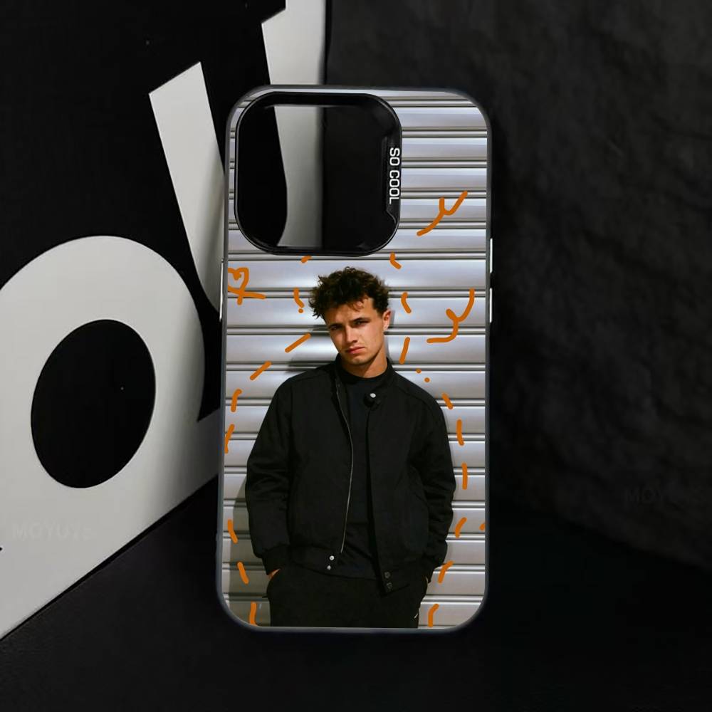 Racing Driver L-Lando N-Norris Phone Case For iPhone 17,16,15,14,13,12,11 Plus,Pro Max,XS,Colorful Silver Phone case Funda Cover