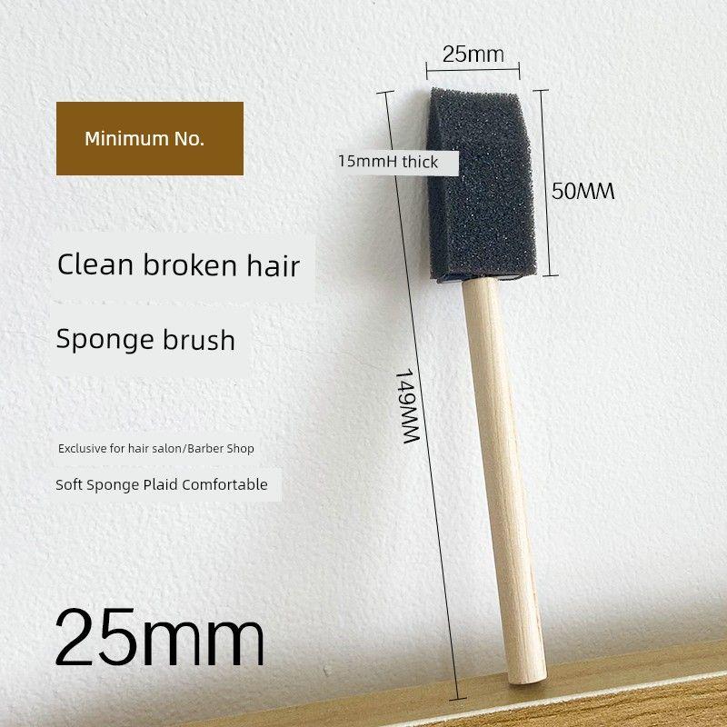 

Hair Salon Hairdressing Supplies Spong Mop Wooden Handle Sponge Glue Brush Barber Brush Sweep Hair Patch Hair Cutting Cleaning Tool Minimum Size [25mm Brush Head] Black