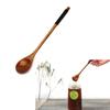 Home Living Kitchen Dining Rice Soup Tableware Tea Scoops Wooden Spoons Long-handled Kids Spoon