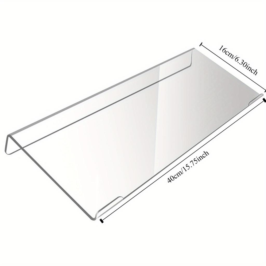 1ks Akrylový Průhledný Stojan na Klávesnici a Zvýšení Stolu - Ergonomická Protiskluzová Základna, Přenosný Podnos na Laptop, Stabilní Držák pro Notebook