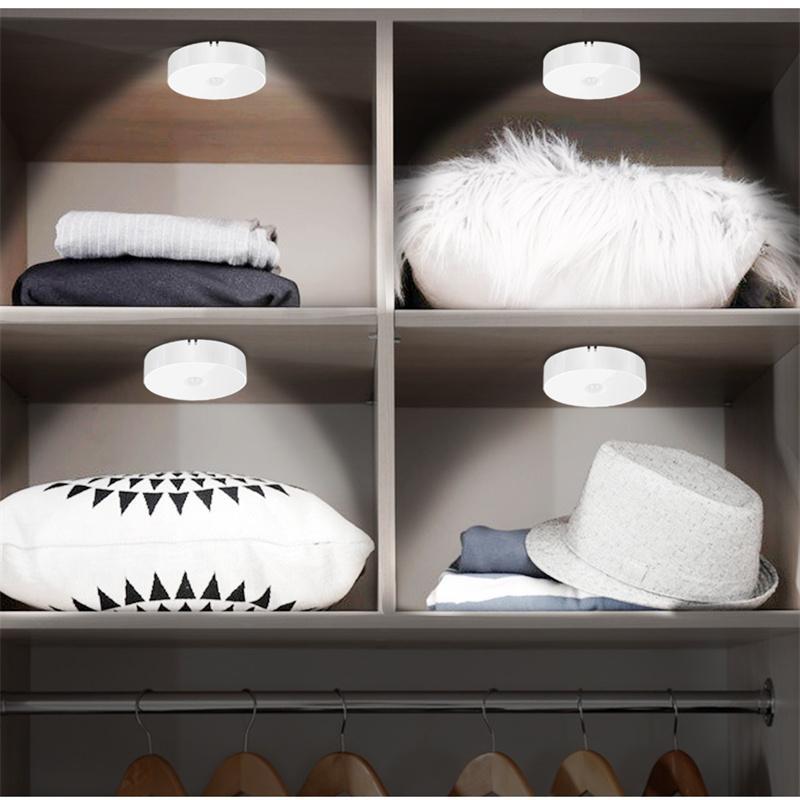 PIR Motion Sensor LED Night Light Wireless Energy-saving Body Induction Lamp Wall Lamp USB Charging Bedroom Corridor Lamp