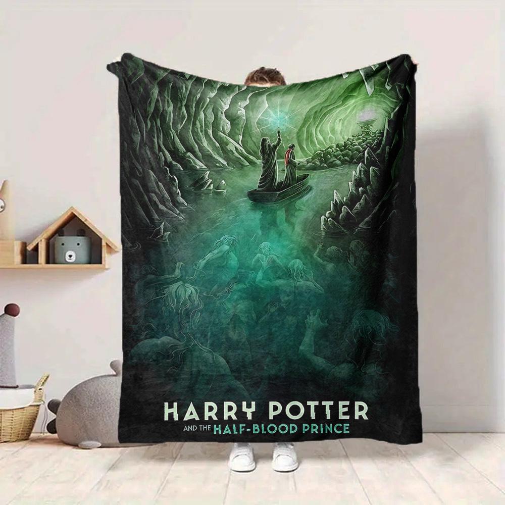 1pc Harry Potter Flannel Throw Blanket - HD Printed Lightweight Soft Warm All-Season Blanket for Sofa, Bed, Travel, Camping 110