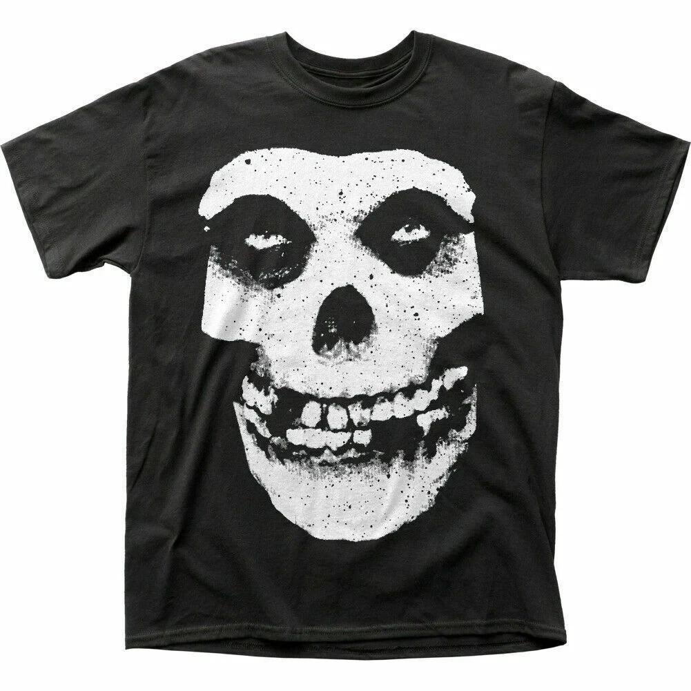Футболка Misfits с черепом и логотипом, мужская, лицензионная, рок-н-ролл, ретро, футболка группы, новая, черная 3XL