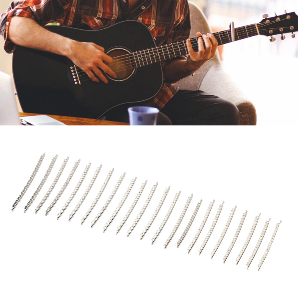 22 Pcs Guitar Fret 2.2mm White Copper Fret Wires Replacement Parts for Acoustic Guitars