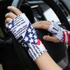 Unisex Thin Cotton Sun Protection Half-Finger Gloves for Summer Driving and Writing, Covers Scars
