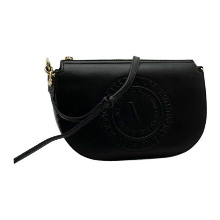 Versace Jeans Couture Detachable Strap Zipper Polyester Crossbody Shoulder Bag Women bags Black 74VA4BV2ZS412899