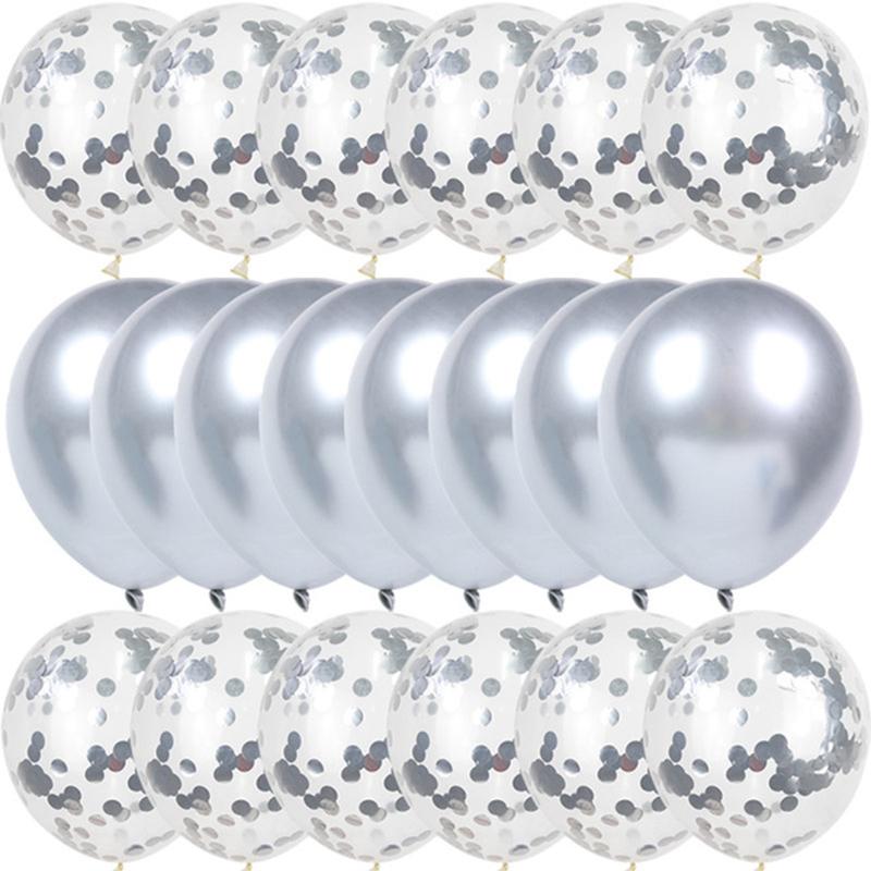 20pcs Gold Confetti Balloons Set Metallic Chrome Ballon Birthday Party Wedding Decoration Anniversary Baby Shower Balloon