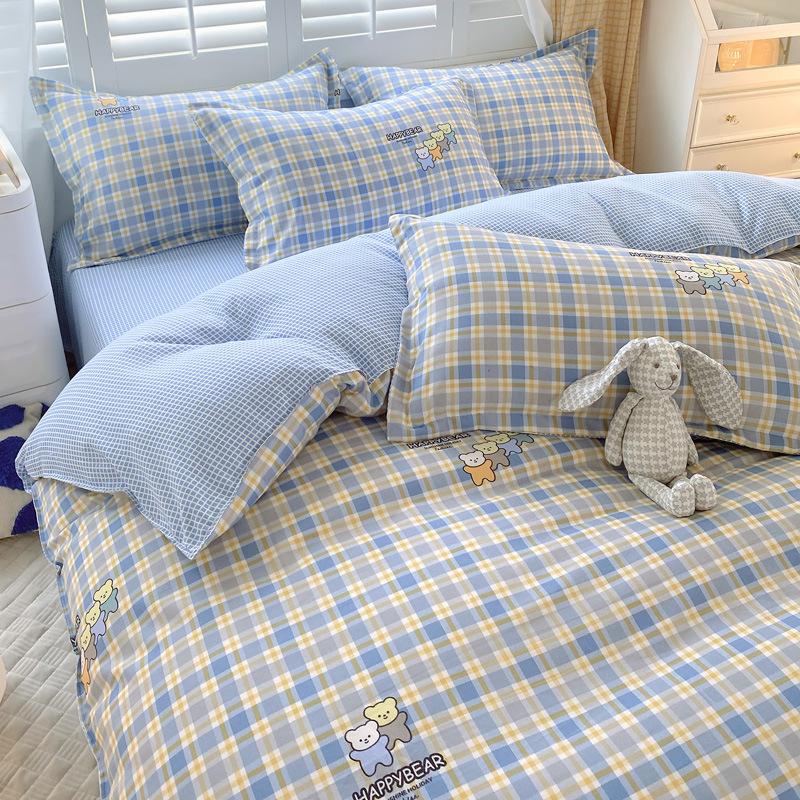 Bed Sheet Bedding Four-piece Set Thickened Brushed Quilt Cover Bed Dormitory Bedding Quilt Cover